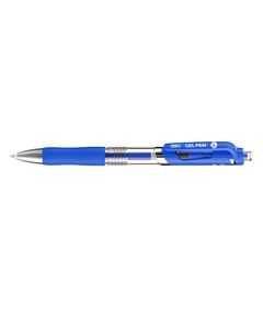 Pix gel cu mecanism, varf 0.5 mm, albastru, DELI Q10430, Culoare: Albastru-