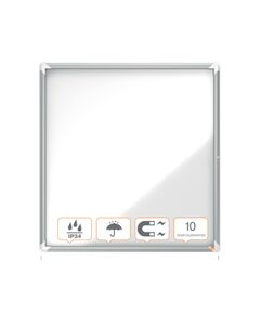 Avizier magnetic de exterior, 12 x A4, otel emailat, NOBO-