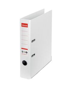 Biblioraft A4 carton reciclat, 5 cm, alb, ESSELTE NO. 1 Power, Culoare: Alb-