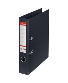 Biblioraft A4 carton reciclat, 5 cm, negru, ESSELTE NO. 1 Power, Culoare: Negru-