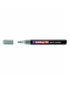 Marker cu vopsea, varf 2-3 mm, argintiu, EDDING 790, Culoare: Argintiu-