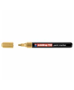 Marker cu vopsea, varf 2-3 mm, auriu, EDDING 790, Culoare: Auriu-