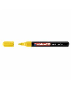 Marker cu vopsea, varf 2-3 mm, galben, EDDING 790, Culoare: Galben-