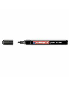 Marker cu vopsea, varf 2-3 mm, negru, EDDING 790, Culoare: Negru-