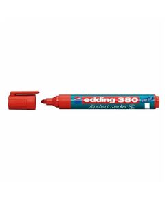 Marker pentru flipchart, varf rotund, EDDING 380, Culoare: Rosu-