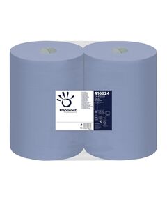 Prosop hartie industriala albastra PAPERNET 416624, 180 m/rola, 2 role/set-