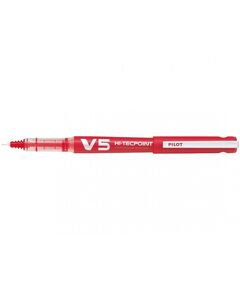 Roller cu cerneala, 0.5 mm, rosu, PILOT V5 HI-TECPOINT, Culoare: Rosu-