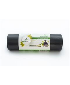 Saci menajeri ECOFRIEND, 120 L, 10 buc/rola, Culoare: Negru-