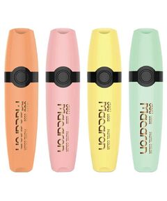 Textmarker pastel DELI Macaron, 4 buc/set-