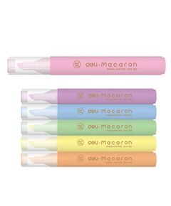 Textmarker pastel Mi You DELI Macaron, 6 buc/set-