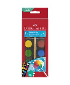 Acuarele 12 culori/set, pastila 24 mm, FABER-CASTELL-