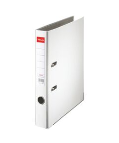 Biblioraft plastifiat, A4, 5 cm, alb, ESSELTE Economy, Culoare: Alb-