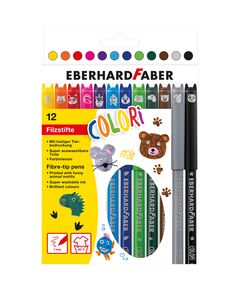 Carioci EBERHARD FABER Animale, 12 culori/set-