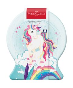 Carioci FABER-CASTELL Connector Unicorn, 33 culori/set-