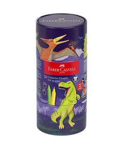 Carioci cu clip 20 culori FABER-CASTELL Connector Dinozauri-