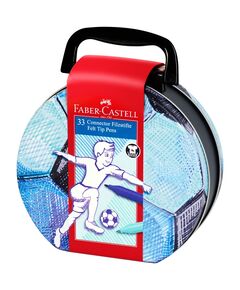 Carioci cu clip FABER-CASTELL Connector Gentuta, 33 culori/set-