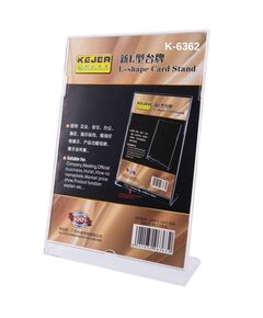 Display plastic pentru prezentare forma L, A5, transparent-