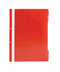 Dosar plastic cu sina si gauri, 25 buc/set, rosu, Culoare: Rosu-