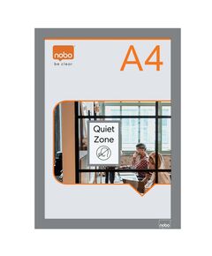 Folie magnetica, rama color A4, 2 buc/set, argintiu, NOBO, Culoare: Argintiu-