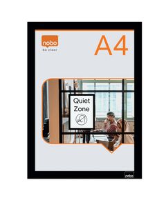 Folie magnetica, rama color A4, 2 buc/set, negru, NOBO, Culoare: Negru-