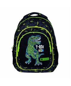 Ghiozdan scolar, 3 compartimente, colectia T-Rex Neon, ASTRA-