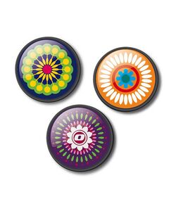 Insigne ghiozdan, 3 buc/set, Mandala, NIKIDOM-