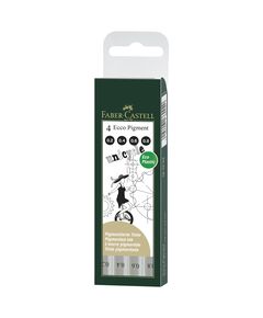 Liner FABER-CASTELL Ecco Pigment, 4 buc/set-