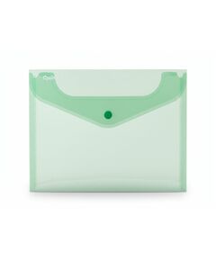 Mapa plastic, cu capsa, A4, verde, 10 buc/set, OPTIMA, Culoare: Verde-