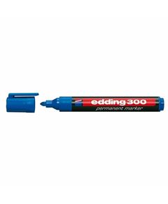 Marker permanent, varf rotund, 1.5-3 mm, albastru, EDDING 300, Culoare: Albastru-
