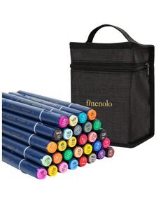 Markere sketching cu 2 capete 1 mm/6 mm, 30 buc/set, Finenolo DELI-