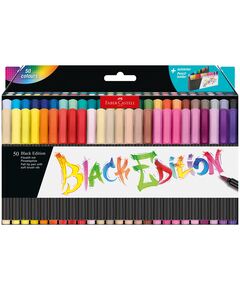 Markere tip pensula 50 culori/set, Black Edition FABER-CASTELL-