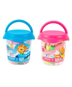 Plastilina 12 culori/set 160 g galetusa cu 4 forme modelaj, DELI-