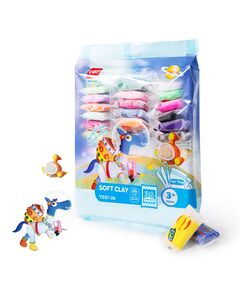 Plastilina modelatoare 36 culori/set, 216 g, Soft Clay DELI-