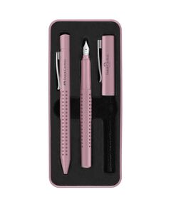 Set cadou stilou si pix, roz, FABER-CASTELL, Culoare: Roz-
