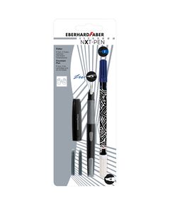 Stilou scolar + pic + rezerve, corp gri-negru, NXT Eberhard Faber, Culoare: Gri-