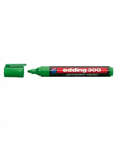 Marker permanent, varf rotund, 1.5-3 mm, verde, EDDING 300, Culoare: Verde-