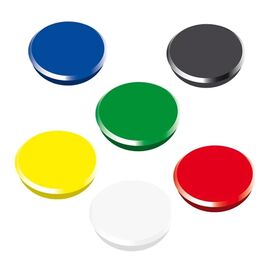 Magneti pentru table, D 32 mm, 10 buc/cutie, ALCO, Culoare: Negru-