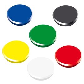 Magneti pentru table, D 38 mm, 10 buc/set, ALCO, Culoare: Rosu-