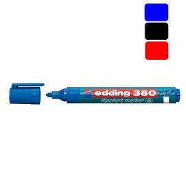 Marker pentru flipchart, varf rotund, EDDING 380, Culoare: Albastru-