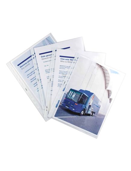 Folii protectie documente, cristal, 75 microni, 100 buc/set, NOKI-[2]