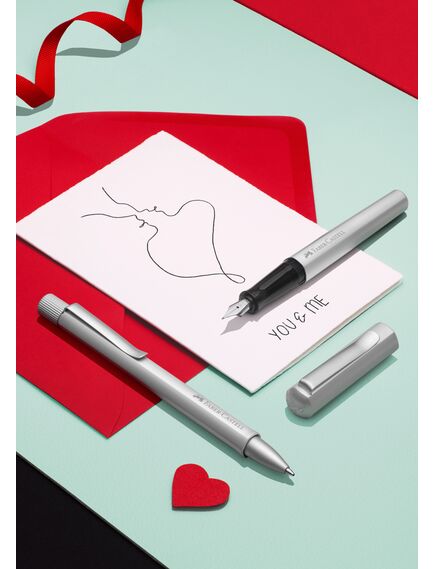 Stilou FABER-CASTELL HEXO M ARGINTIU MAT-[16]