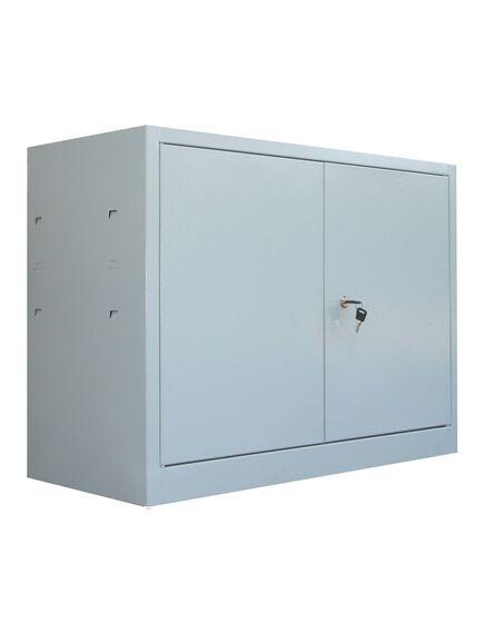 Dulap metalic cu usi batante, 80x38x75 cm, gri, CEHA-[2]