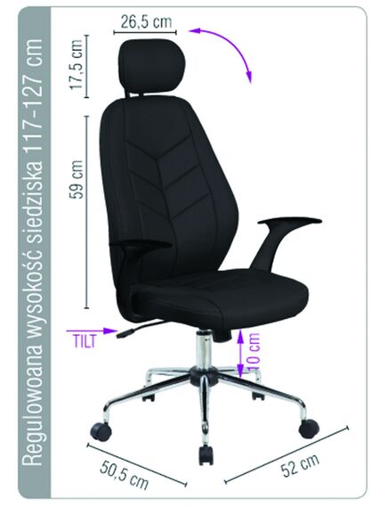 Scaun birou ergonomic OFFICE PRODUCTS Tenerife-[2]