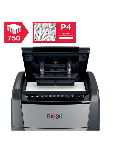 Distrugator documente automat REXEL Optimum AutoFeed+ 750X, cross-cut, 750 coli-[5]