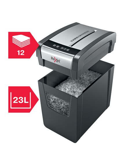 Distrugator documente REXEL Momentum X312-SL, 12 coli, cross-cut-[4]