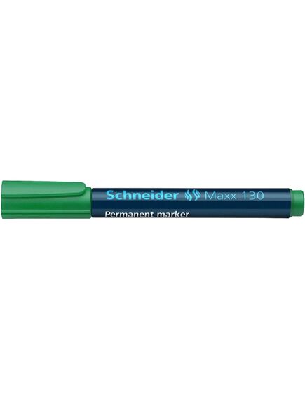 Marker permanent, varf 3mm, verde, SCHNEIDER Maxx 130, Culoare: Verde-[2]