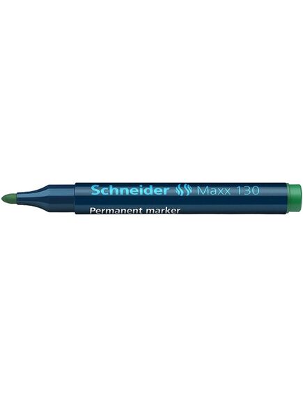 Marker permanent, varf 3mm, verde, SCHNEIDER Maxx 130, Culoare: Verde-[4]