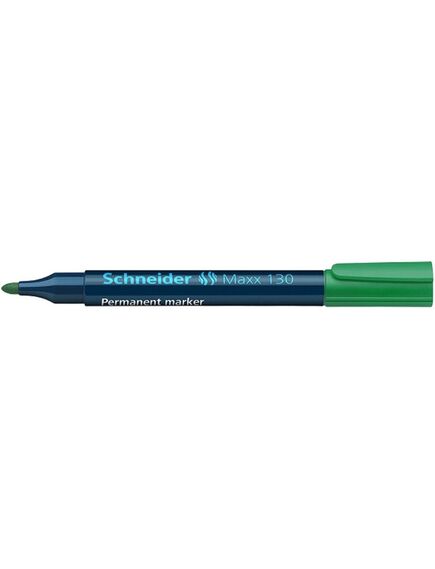 Marker permanent, varf 3mm, verde, SCHNEIDER Maxx 130, Culoare: Verde-[5]