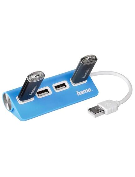 Hub USB HAMA 12179, USB 2.0, albastru-[3]