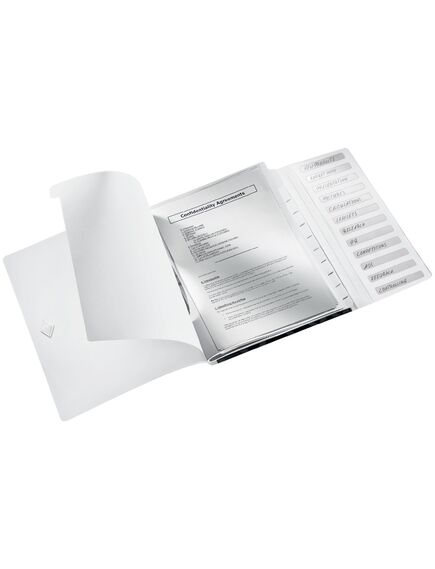 Mapa plastic cu 12 separatoare, A4, 200 coli, negru, LEITZ WOW, Culoare: Negru-[3]
